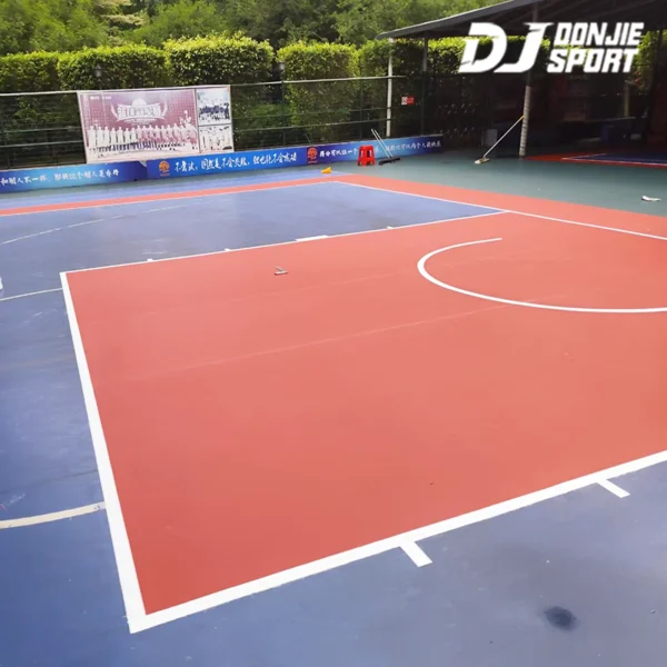 outdoor basketball court flooring