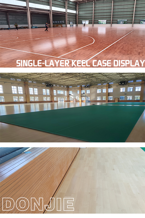 hardwood floor basketball court