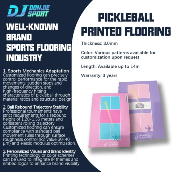 Donjie Pickleball PVC Flooring Indoor Best Sports Flooring - Image 7