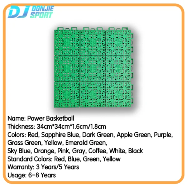 Donjie Interlock Tiles Outdoor For Outdoor Basketball Court - Image 7
