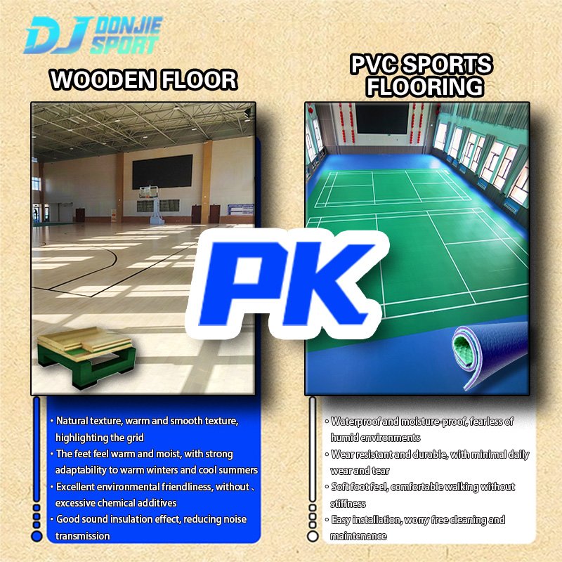 wood sport floor vs pvc sports floor
