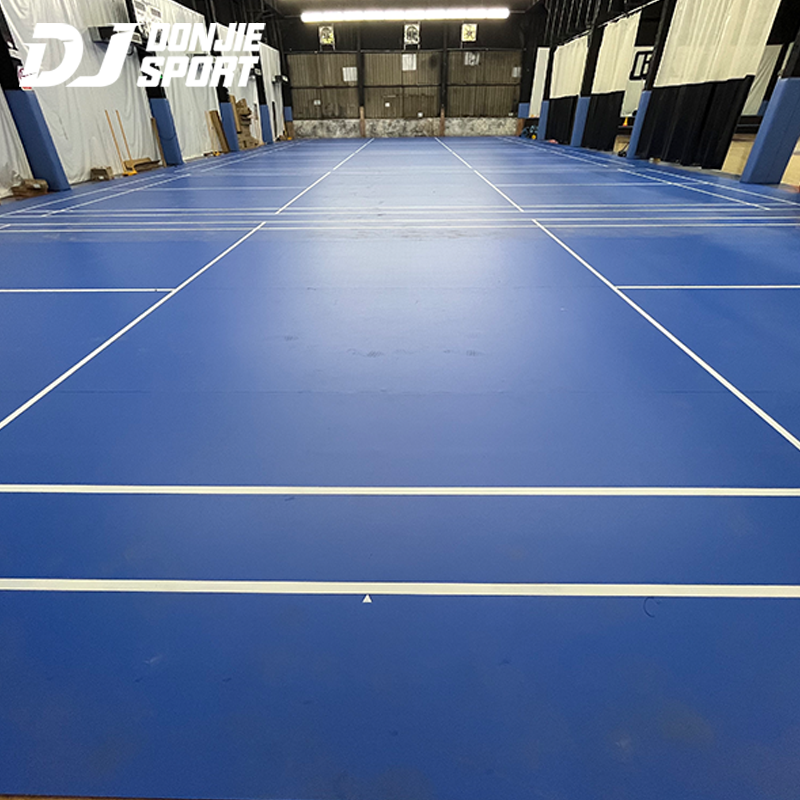 badminton court wooden flooring