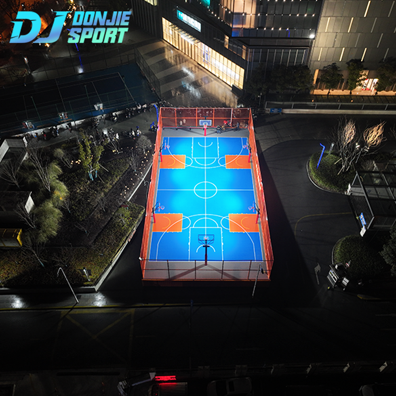 outdoor basketball court floor