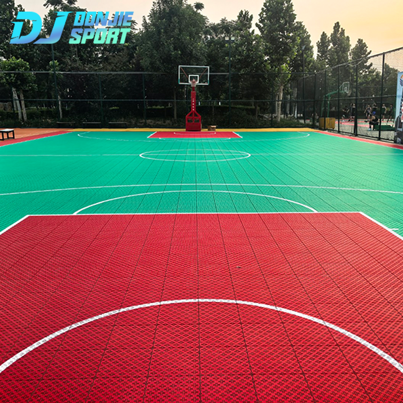 outdoor basketball court floor