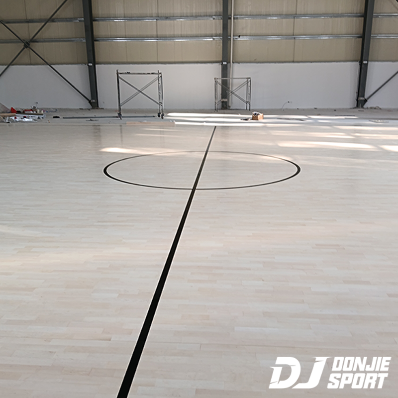 hardwood basketball floor