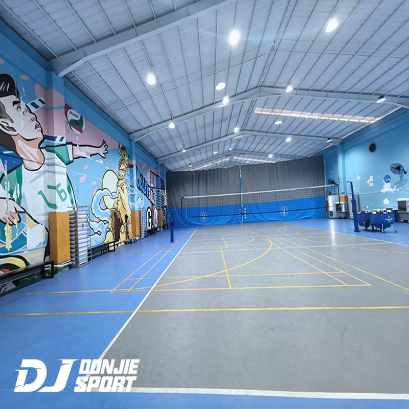 outdoor volleyball court flooring material